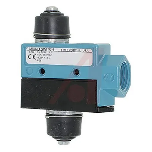 Honeywell BZE6 Series Plunger Limit Switch, NO/NC, IP66, SPDT, Die Cast Zinc Housing, 600V ac Max, 15A Max - BZE6-RNX1 product image