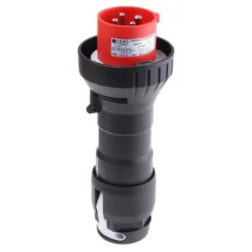 Eaton, GHG IP54, IP66 Black Cable Mount 4P Heavy Duty Power Connector Plug ATEX, Rated At 32A, 415 V - GHG 5127406R0001 product image