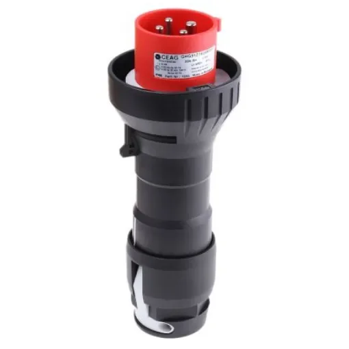 Eaton, GHG IP54, IP66 Black Cable Mount 4P Heavy Duty Power Connector Plug ATEX, Rated At 32A, 415 V - GHG 5127406R0001 product image