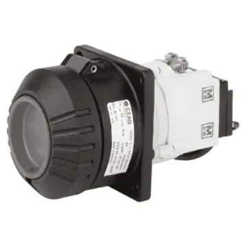 Eaton, GHG IP54, IP66 Black Cable Mount 4P Heavy Duty Power Connector Socket, Rated At 32A, 415 V - GHG 5123406R0001 product image