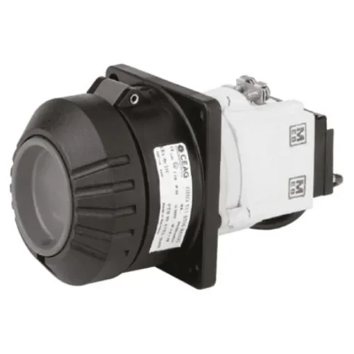 Eaton, GHG IP54, IP66 Black Cable Mount 4P Heavy Duty Power Connector Socket, Rated At 32A, 415 V - GHG 5123406R0001 product image