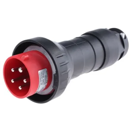 Eaton, GHG IP54, IP66 Black Cable Mount 3P + N + E Heavy Duty Power Connector Plug, Rated At 32A, 415 V - GHG 5127506R0001 product image