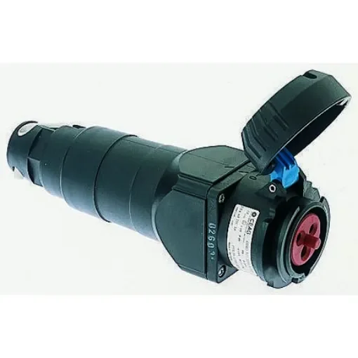 Eaton, GHG IP54, IP66 Black Cable Mount 5P Heavy Duty Power Connector Socket, Rated At 32A, 415 V - GHG 5123506R0001 product image