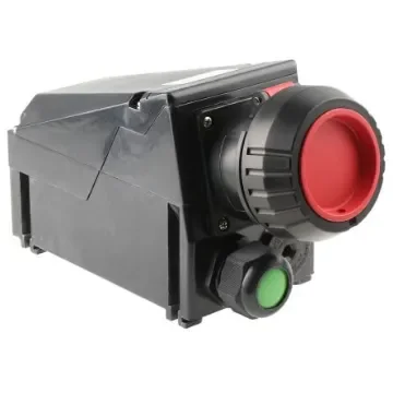 Eaton, GHG IP54, IP66 Black Wall Mount 3P + N + E Heavy Duty Power Connector Socket, Rated At 32A, 415 V - GHG 5124506R0001 product image