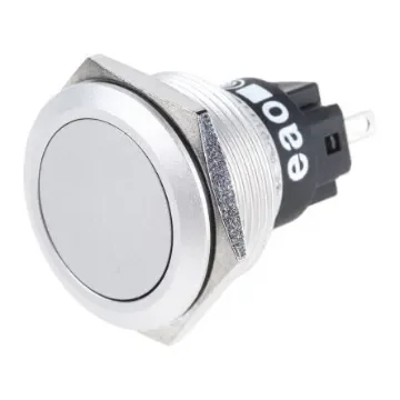 EAO 82 Series Push Button Switch, Momentary, Panel Mount, 22.3mm Cutout, SPDT, 240V, IP65, IP67 - 82-6551.1000 product image