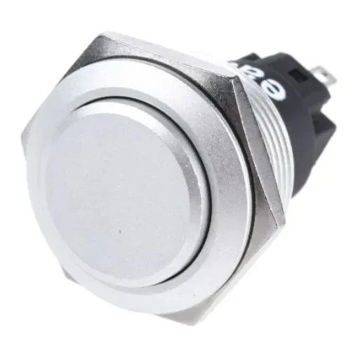 EAO 82 Series Push Button Switch, Momentary, Panel Mount, 22.3mm Cutout, SPDT, 240V, IP65, IP67 - 82-6561.1000 product image