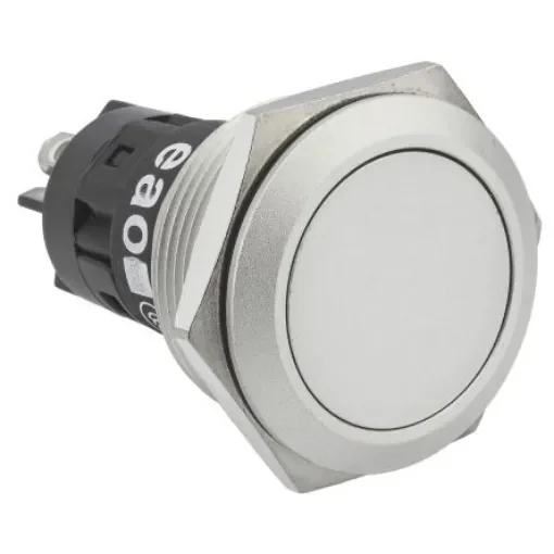 EAO 82 Series Push Button Switch, Momentary, Panel Mount, 22.3mm Cutout, SPDT, 240V, IP65, IP67 - 82-6552.1000 product image