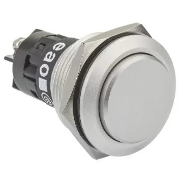 EAO 82 Series Push Button Switch, Momentary, Panel Mount, 22.3mm Cutout, SPDT, 240V, IP65, IP67 - 82-6562.1000 product image