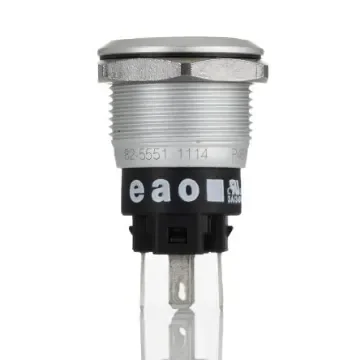 EAO 82 Series Illuminated Push Button Switch, Momentary, Panel Mount, 19mm Cutout, SPDT, Red LED, 240V, IP65, IP67 - 82-5551.1114 product image