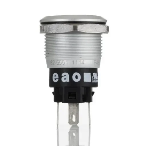 EAO 82 Series Illuminated Push Button Switch, Momentary, Panel Mount, 19mm Cutout, SPDT, Red LED, 240V, IP65, IP67 - 82-5551.1114 product image