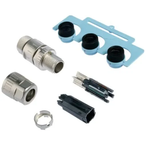 HARTING Circular Connector, 8 Contacts, M12 Connector, Plug, Male, IP65, IP67 - 21038811805 product image