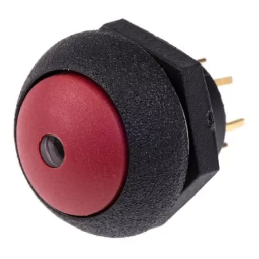 Otto Illuminated Push Button Switch, Momentary, Panel Mount, SPDT, Red LED, 28V dc, IP68S - LP9-31231F21 product image