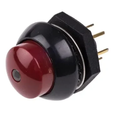 Otto Illuminated Push Button Switch, Momentary, Panel Mount, SPDT, Red LED, 28V dc, IP68S - LP9-21231F21 product image