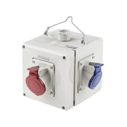 Scame IP44 Grey 2P+E Industrial Power Connector Adapter, Rated At 16A, 400 V - 623.4005-003 product image