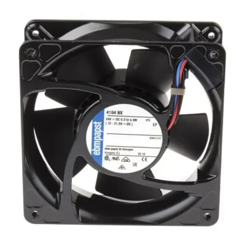 ebm-papst 4100 N Series Axial Fan, 24 V dc, DC Operation, 180m³/h, 4.9W, 119 x 119 x 38mm - 4184NX product image