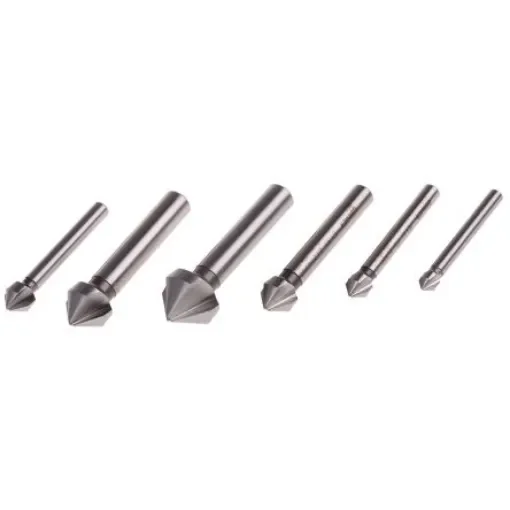 Dormer HSS Countersink Drill Bit Set, 6.3 - 20.5mm Head, 3 Flute(s), 90°, 6 Piece(s) - G2361 product image