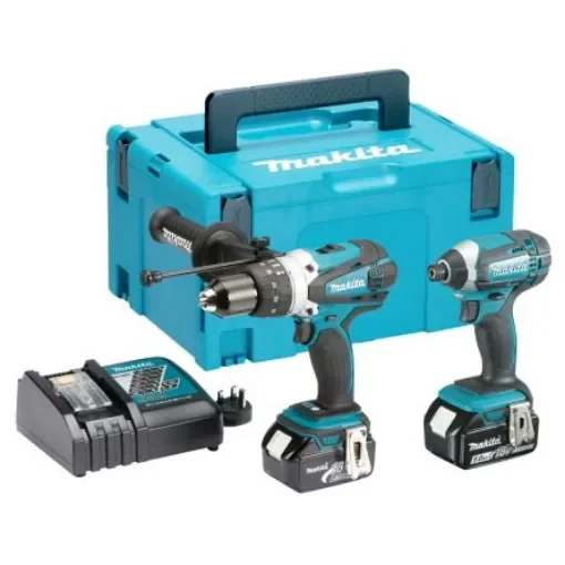 Makita DLX2145TJ, 18V Cordless Power Tool Kit - Impact Driver Kit, Type G - British 3-pin product image