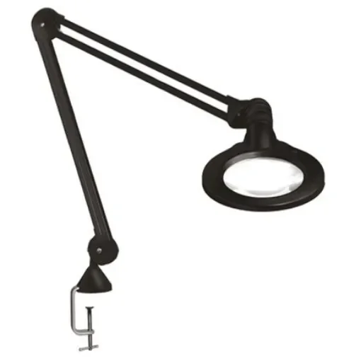 Luxo KFM ESD LED Magnifying Lamp with Table Clamp Mount, 3dioptre, 127mm Lens Dia., 127mm Lens - KFL026235 product image