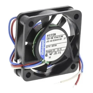 ebm-papst 400 F Series Axial Fan, 12 V dc, DC Operation, 9m³/h, 800mW, 40 x 40 x 10mm - 412F/2H product image