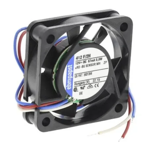 ebm-papst 400 F Series Axial Fan, 12 V dc, DC Operation, 9m³/h, 800mW, 40 x 40 x 10mm - 412F/2H product image