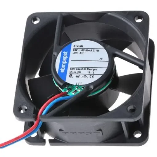 ebm-papst 600 N Series Axial Fan, 24 V dc, DC Operation, 43m³/h, 2.1W, 60 x 60 x 25mm - 614NH product image