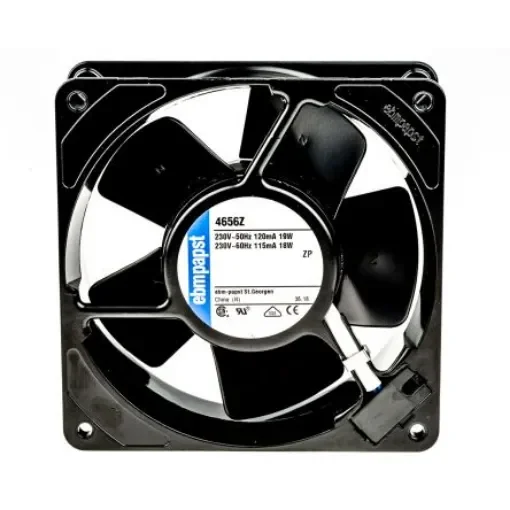 ebm-papst 4000 Z Series Axial Fan, 230 V ac, AC Operation, 160m³/h, 19W, 119 x 119 x 38mm - 4656Z product image