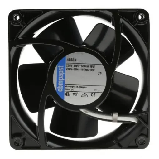 ebm-papst 4000 N Series Axial Fan, 230 V ac, AC Operation, 146m³/h, 19.5W, 119 x 119 x 38mm - 4658N product image