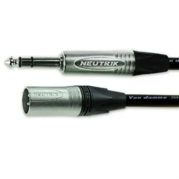 Van Damme Male 6.35mm Stereo Jack to Male 3 Pin XLR, 3m - 101-033-300 product image