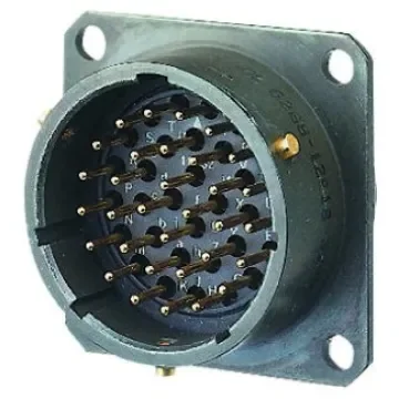 Amphenol Limited, 62GB 4 Way Flange Mount MIL Spec Circular Connector Receptacle, Pin Contacts,Shell Size 8, Bayonet - 62GB-12E08-04PN product image