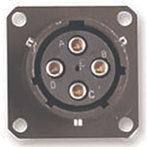 Amphenol Limited, 62GB 3 Way Flange Mount MIL Spec Circular Connector Receptacle, Socket Contacts,Shell Size 8, Bayonet - 62GB-12E08-98SN product image