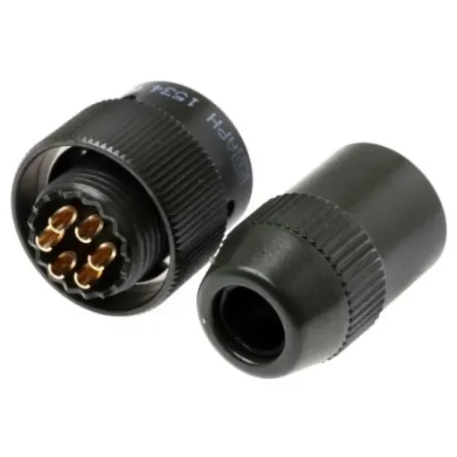 Amphenol Limited, 62GB 6 Way Cable Mount MIL Spec Circular Connector Plug, Pin Contacts,Shell Size 10, Bayonet - 62GB-16J10-06PN product image