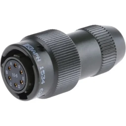 Amphenol Limited, 62GB 6 Way Cable Mount MIL Spec Circular Connector Plug, Socket Contacts,Shell Size 10, Bayonet - 62GB-16J10-06SN product image