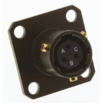 Amphenol Limited, 62GB 3 Way Flange Mount MIL Spec Circular Connector Receptacle, Socket Contacts,Shell Size 8, Bayonet - 62GB-50T08-33SN product image