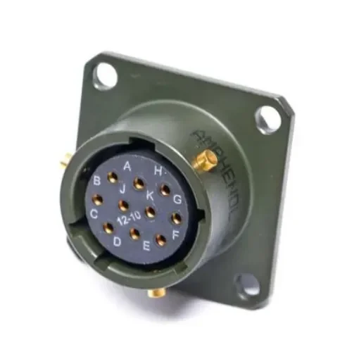 Amphenol Limited, 62GB 6 Way Flange Mount MIL Spec Circular Connector Receptacle, Socket Contacts,Shell Size 10, - 62GB-50T10-06SN product image