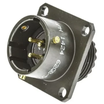 Amphenol Limited, 62GB 3 Way Flange Mount MIL Spec Circular Connector Receptacle, Pin Contacts,Shell Size 12, Bayonet - 62GB-50T12-03PN product image