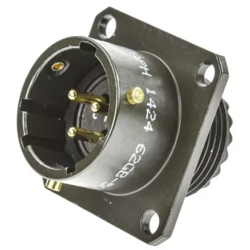 Amphenol Limited, 62GB 3 Way Flange Mount MIL Spec Circular Connector Receptacle, Pin Contacts,Shell Size 12, Bayonet - 62GB-50T12-03PN product image