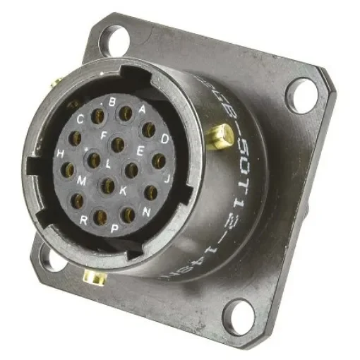 Amphenol Limited, 62GB 14 Way Flange Mount MIL Spec Circular Connector Receptacle, Socket Contacts,Shell Size 12, - 62GB-50T12-14SN product image
