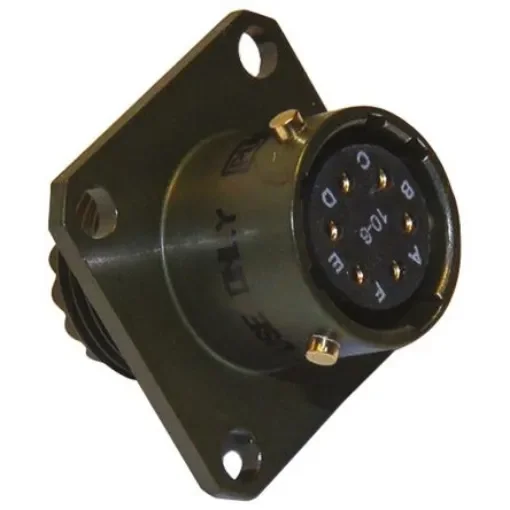 Amphenol Limited, 62GB 10 Way Flange Mount MIL Spec Circular Connector Receptacle, Socket Contacts,Shell Size 12, - 62GB-50T12-10SN product image