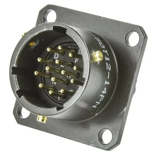 Amphenol Limited, 62GB 14 Way Flange Mount MIL Spec Circular Connector Receptacle, Pin Contacts,Shell Size 12, Bayonet - 62GB-50T12-14PN product image