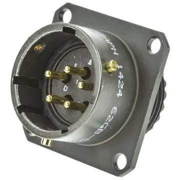 Amphenol Limited, 62GB 5 Way Flange Mount MIL Spec Circular Connector Receptacle, Pin Contacts,Shell Size 14, Bayonet - 62GB-50T14-05PN product image
