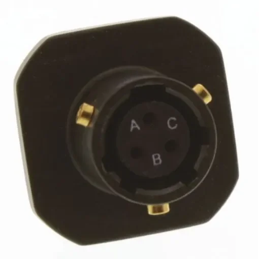 Amphenol Limited, 62GB 3 Way Cable Mount MIL Spec Circular Connector Receptacle, Socket Contacts,Shell Size 8, Bayonet - 62GB-51T08-33SN product image