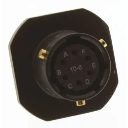 Amphenol Limited, 62GB 6 Way Cable Mount MIL Spec Circular Connector Receptacle, Socket Contacts,Shell Size 10, Bayonet - 62GB-51T10-06SN product image