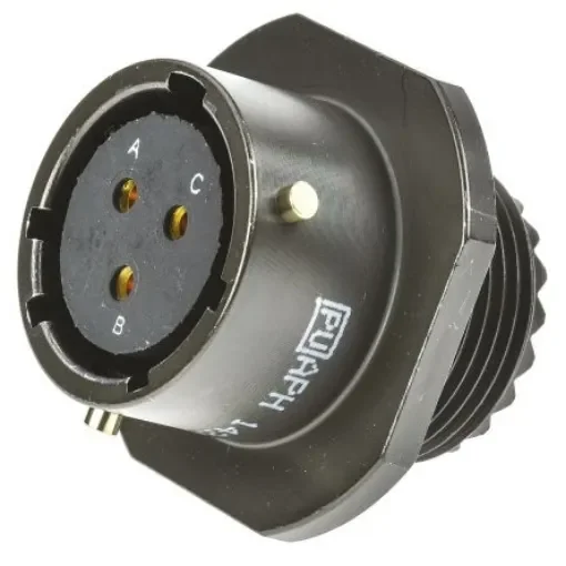 Amphenol Limited, 62GB 3 Way Cable Mount MIL Spec Circular Connector Receptacle, Socket Contacts,Shell Size 12, Bayonet - 62GB-51T12-03SN product image