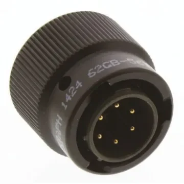 Amphenol Limited, 62GB 6 Way Cable Mount MIL Spec Circular Connector Plug, Pin Contacts,Shell Size 10, Bayonet - 62GB-56TG10-06PN product image
