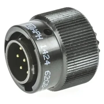 Amphenol Limited, 62GB 7 Way Cable Mount MIL Spec Circular Connector Plug, Pin Contacts,Shell Size 10, Bayonet - 62GB-56TG10-07PN product image