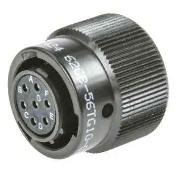 Amphenol Limited, 62GB 7 Way Cable Mount MIL Spec Circular Connector Plug, Socket Contacts,Shell Size 10, Bayonet - 62GB-56TG10-07SN product image
