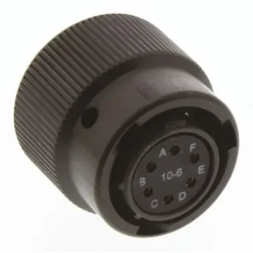 Amphenol Limited, 62GB 6 Way Cable Mount MIL Spec Circular Connector Plug, Socket Contacts,Shell Size 10, Bayonet - 62GB-56TG10-06SN product image