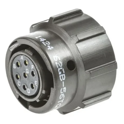 Amphenol Limited, 62GB 7 Way Cable Mount MIL Spec Circular Connector Plug, Socket Contacts,Shell Size 10, Bayonet - 62GB-56TG10-07SN(044) product image