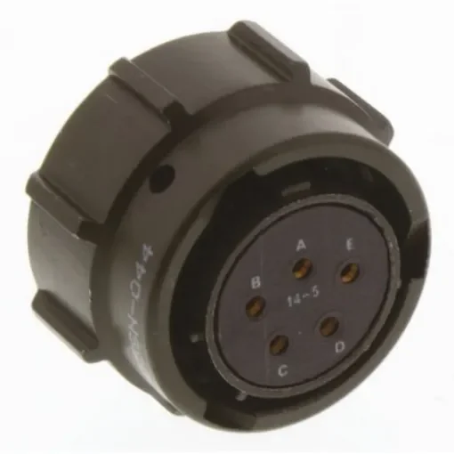 Amphenol Limited, 62GB 5 Way Cable Mount MIL Spec Circular Connector Plug, Socket Contacts,Shell Size 14, Bayonet - 62GB-56TG14-05SN(044) product image