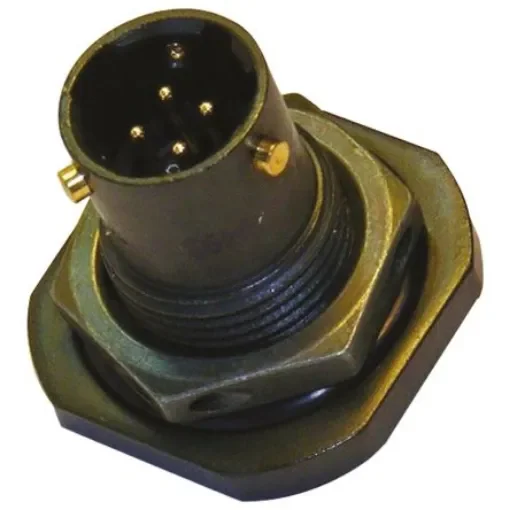 Amphenol Limited, 62GB 4 Way Panel Mount MIL Spec Circular Connector Receptacle, Pin Contacts,Shell Size 8, Bayonet - 62GB-57A08-04PN product image